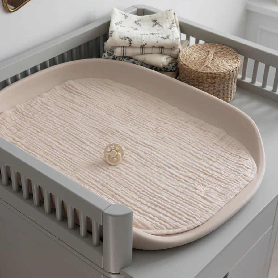 Changing mat covers - Muslin Nursing Towel 2-pack - Birchbark rose