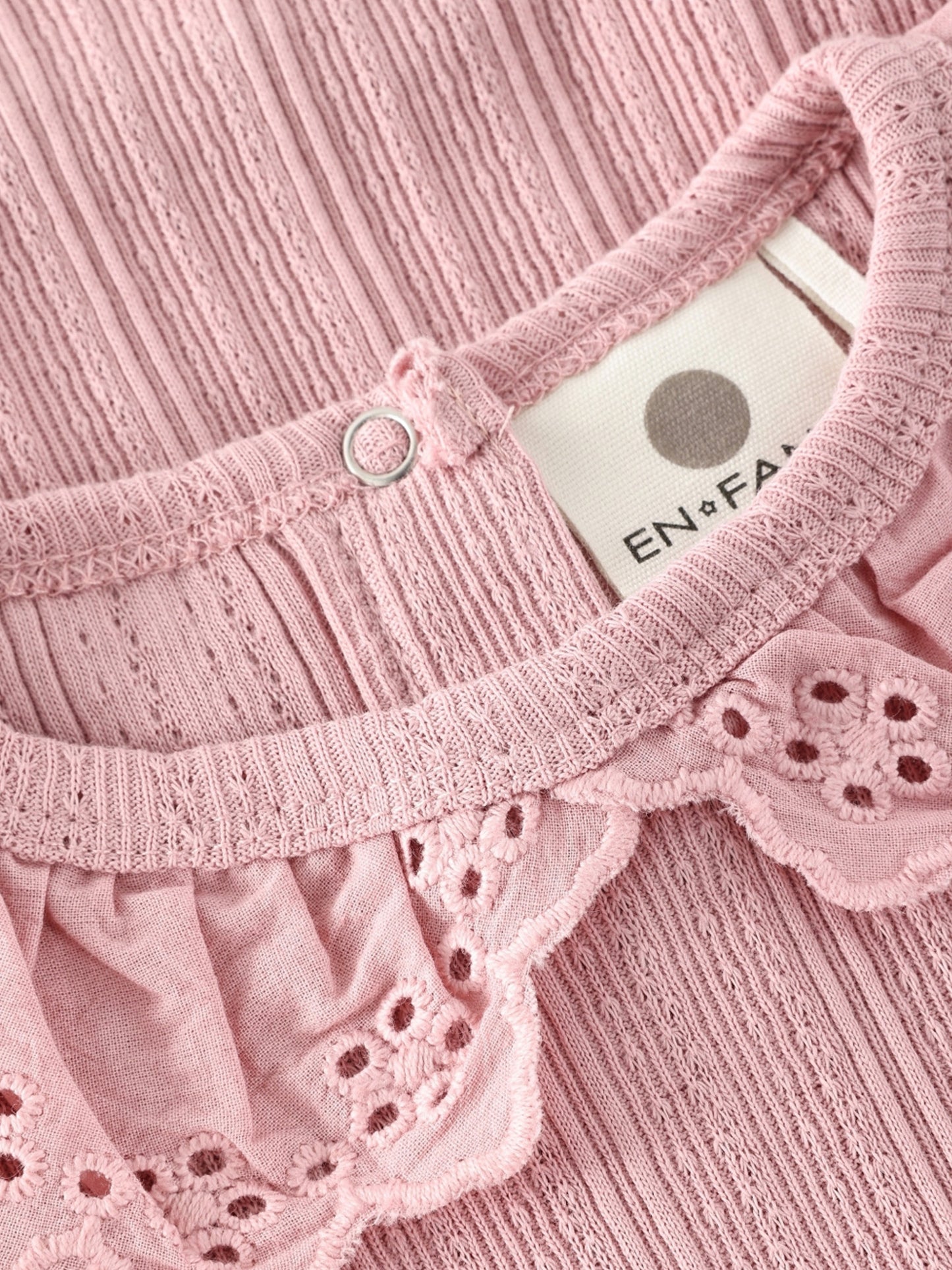 Pointelle romper with collar - Cotton - Body LS Pointelle - En Fant