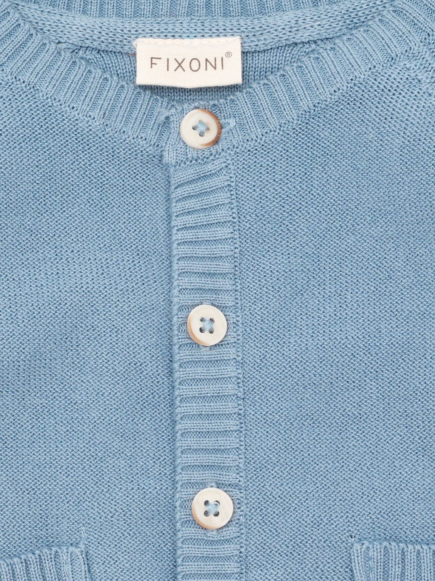 Fixoni Gebreid Baby Vestje - Biologisch Katoen - Knit Cardigan - Mountain Spring - GOTS - Fixoni