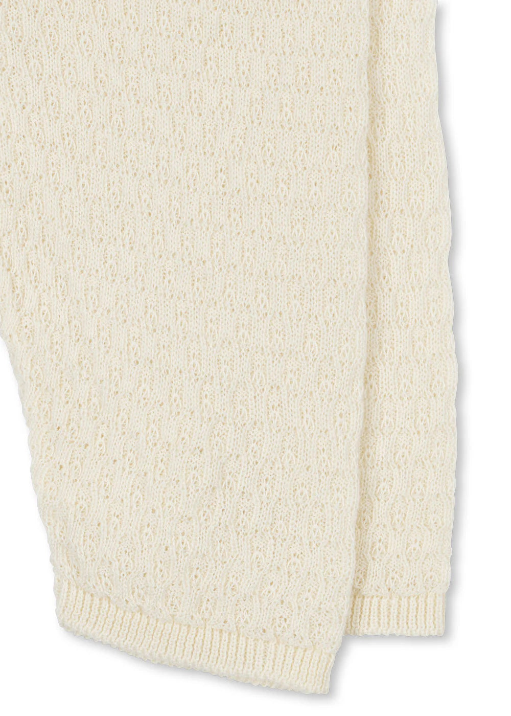 Venti Leggings - Antique White - Fine Knit Pointelle Pants - Organic Cotton - GOTS - Konges Sløjd