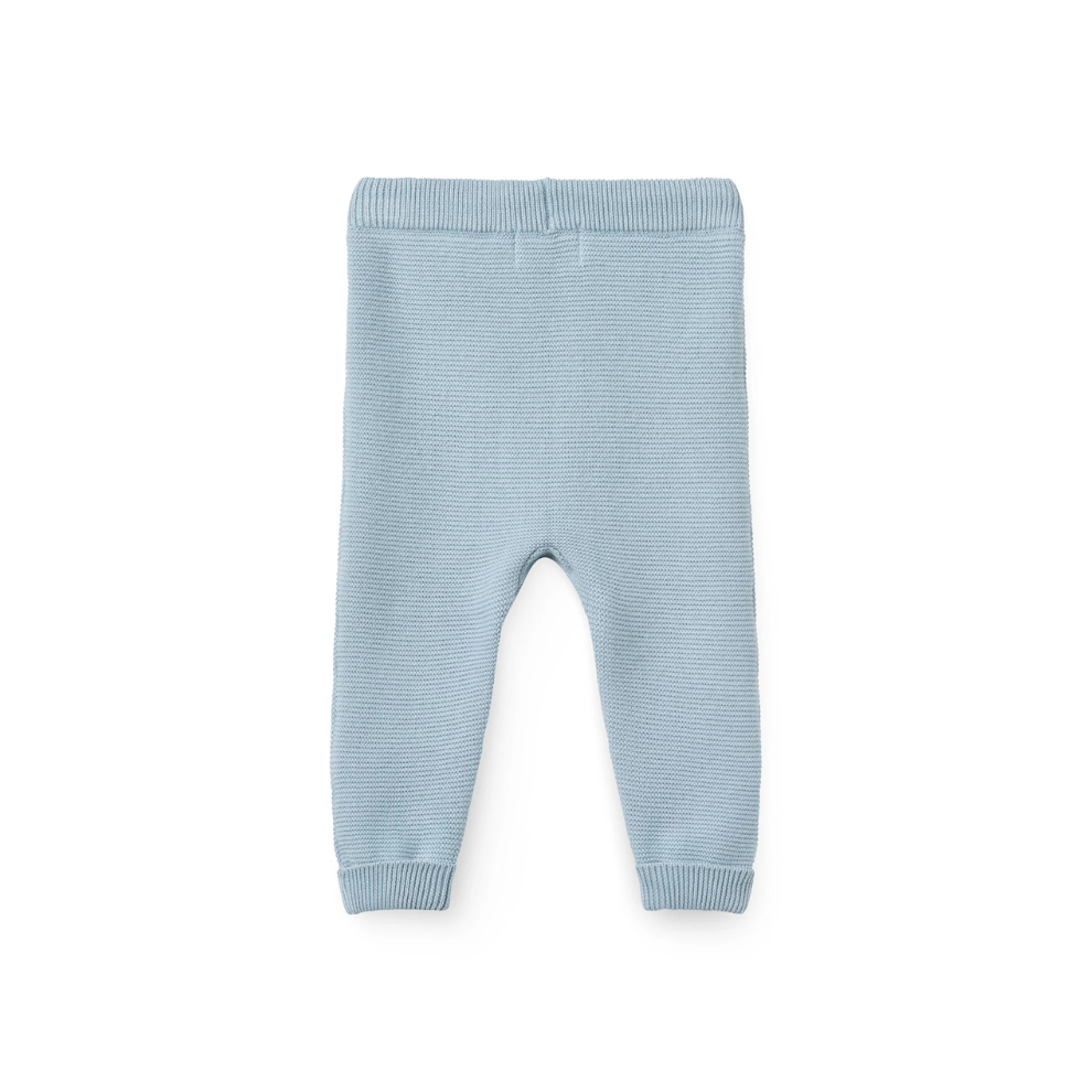 Gebreid broekje - Cotton Baby Leggings - Biologisch katoen - Blauw/Dusty Blue - Copenhagen Colors