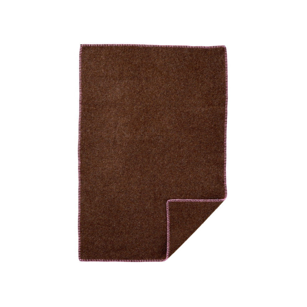 Cozy baby Wiegdeken - Biologisch wol - 65x90cm - Walnut/Pink - Klippan