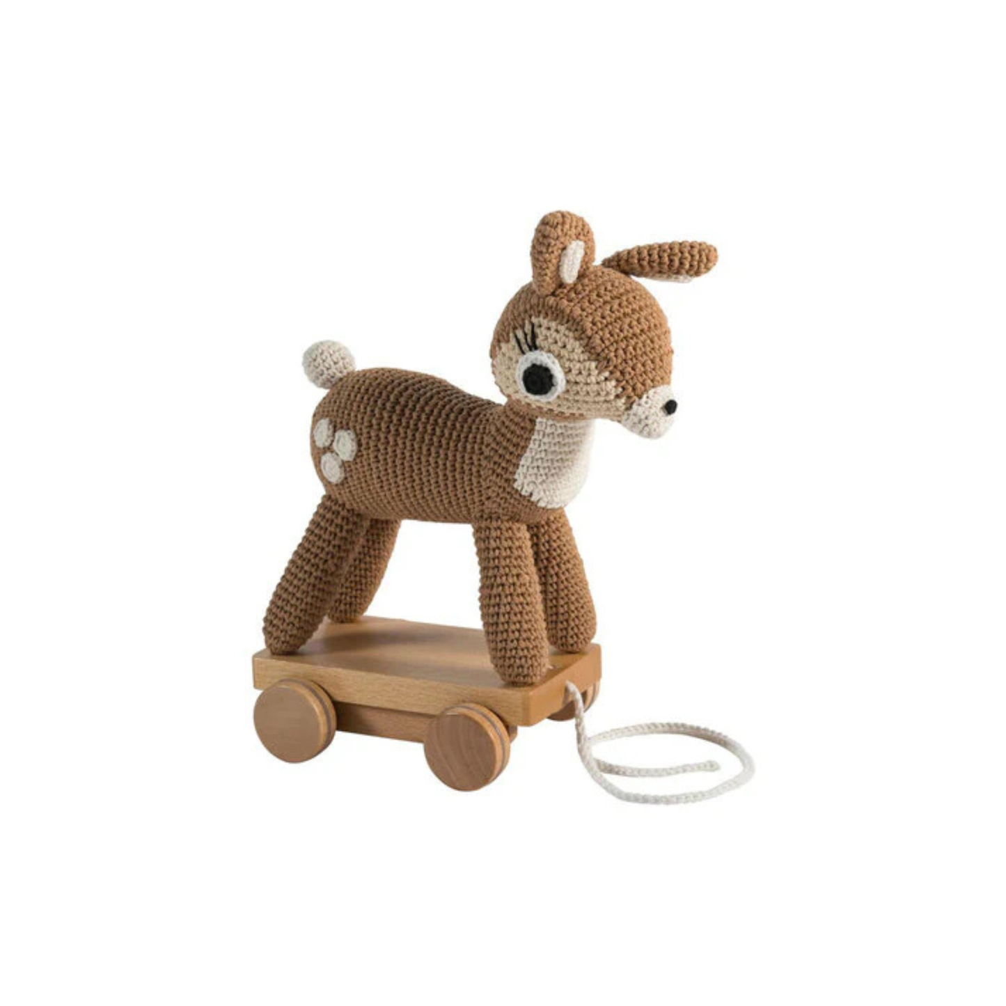 Crochet Pull Toy Deer Dixi - Pull Toy - Organic Cotton