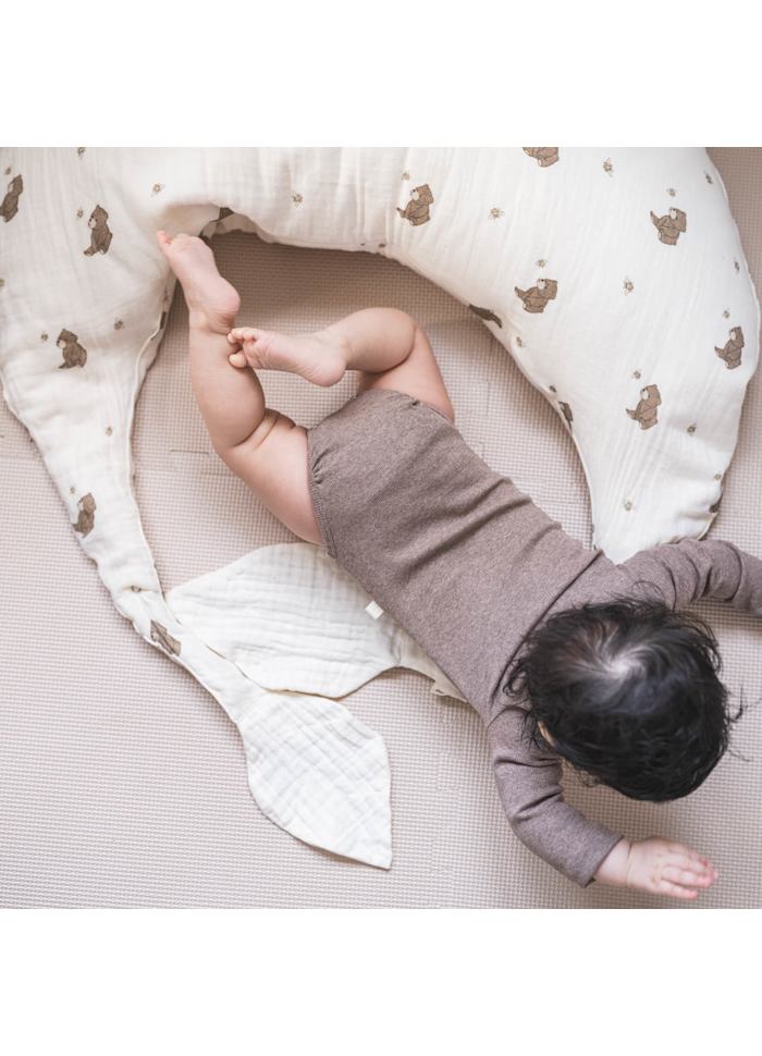 Pregnancy/Nursing Pillow - Organic Cotton - Bees and Bears - That's Mine