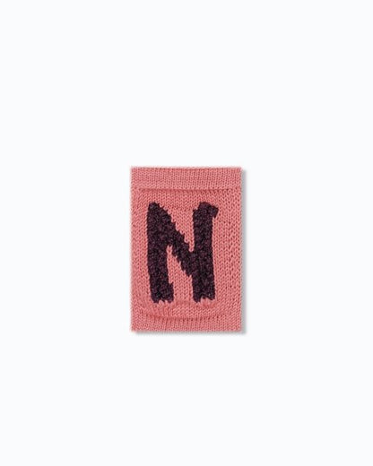 Gebreide letter vlaggetjes N-Z - Knitted Letters - Roze tinten - SmallStuf