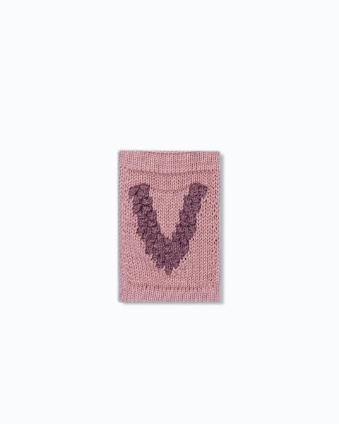 Gebreide letter vlaggetjes N-Z - Knitted Letters - Roze tinten - SmallStuf