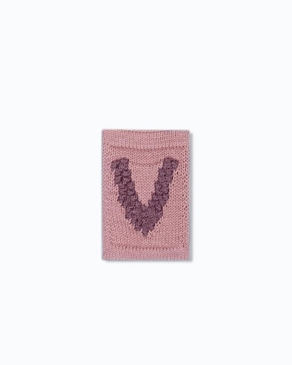 Gebreide letter vlaggetjes N-Z - Knitted Letters - Roze tinten - SmallStuf
