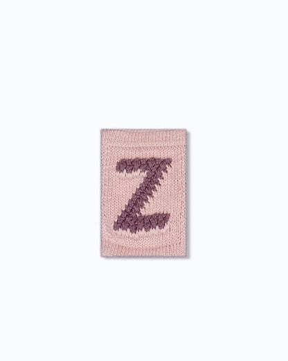 Gebreide letter vlaggetjes N-Z - Knitted Letters - Roze tinten - SmallStuf