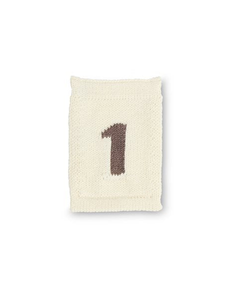 Knitted Number Flags - Knitted Numbers - Natural Shades - SmallStuff