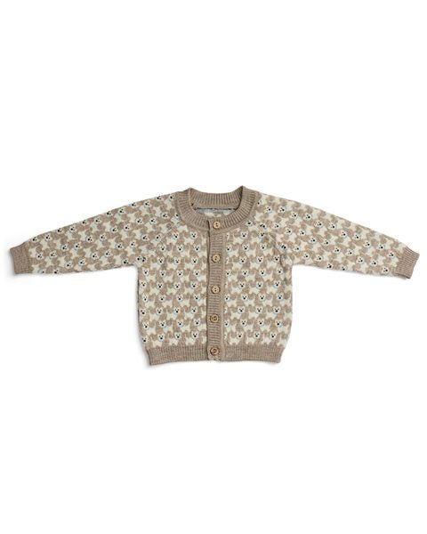 Knitted Cardigan Dogs - Nature Melange Dogs - 100% merino wool - SmallStuff