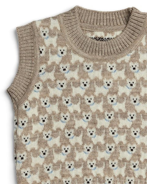 Knitted spencer dogs - Nature Melange Dogs – 100% merino wool - SmallStuff