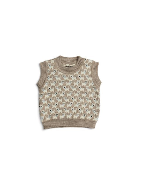 Knitted spencer dogs - Nature Melange Dogs – 100% merino wool - SmallStuff