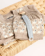 Strickmütze mit Hundeaufdruck - Naturmeliert Hunde - 100% Merinowolle - SmallStuff