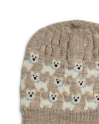Strickmütze mit Hundeaufdruck - Naturmeliert Hunde - 100% Merinowolle - SmallStuff