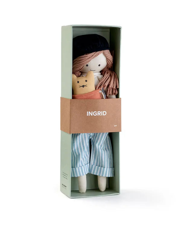 Zachte meisjes pop - Doll Ingrid - Katoen - Kid's Concept - productfoto - afbeelding 2