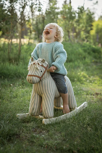 Rocking Horse Sam Aiden - Green/White - Kid's Concept