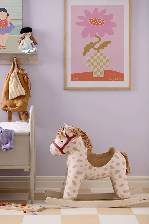 Hobbelpaard Dotty Aiden - Rocking Horse - Beige/White - Kid's Concept