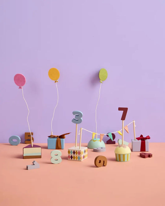 Verjaardagstafeldecoratie met cijfers - FSC-gecertificeerd hout - Kid's Concept