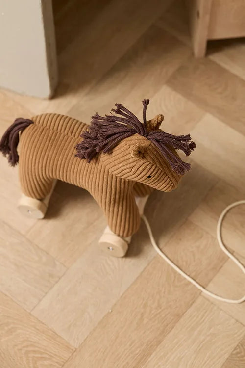 Trekpaardje Vera Aiden - 2 in 1 - Pull Along - Bruin - Kid's Concept - productfoto - afbeelding 5