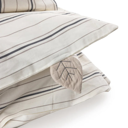 Duvet Cover - Percale Junior Bed linen (DK size) - 100x140cm & 40x45cm - Cream Stripe