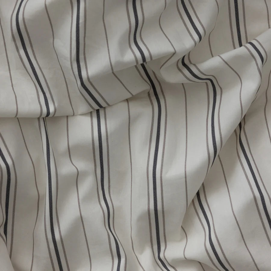 Duvet Cover - Percale Junior Bed linen (DK size) - 100x140cm & 40x45cm - Cream Stripe