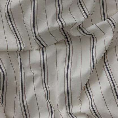 Duvet Cover - Percale Junior Bed linen (DK size) - 100x140cm & 40x45cm - Cream Stripe