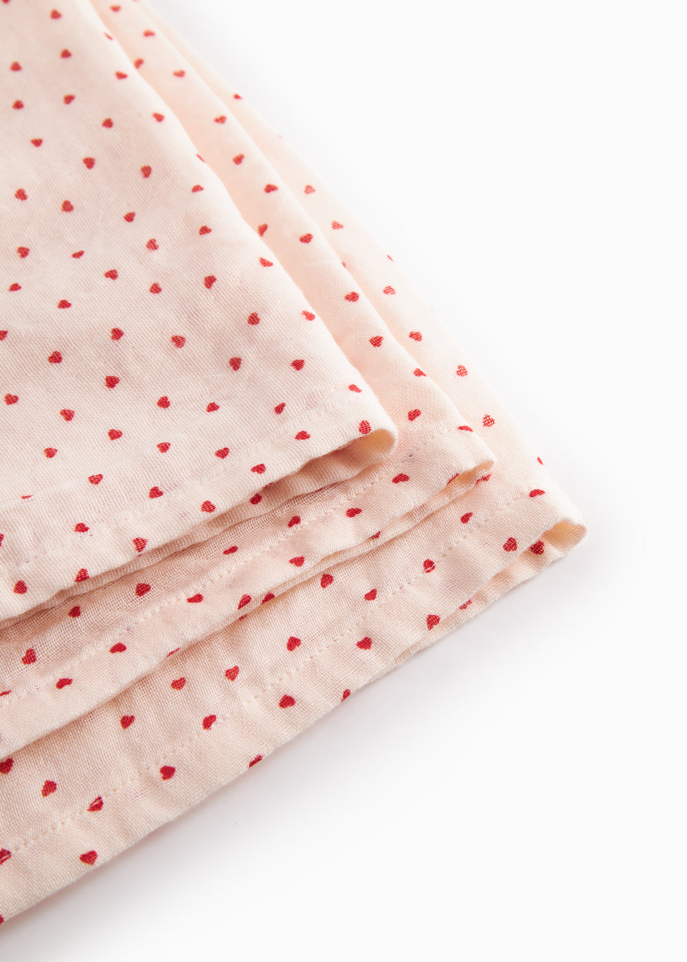 Swaddle - Hydrofiele doek - 110x110 cm - Biologisch katoen mousseline -  Bonded Muslin Print - Happy Hearts/Hartjes - MarMar Copenhagen