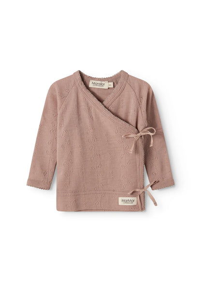 Overslag vestje - Tut Wrap LS Wool Pointelle - 100% merinowol - MarMar Copenhagen