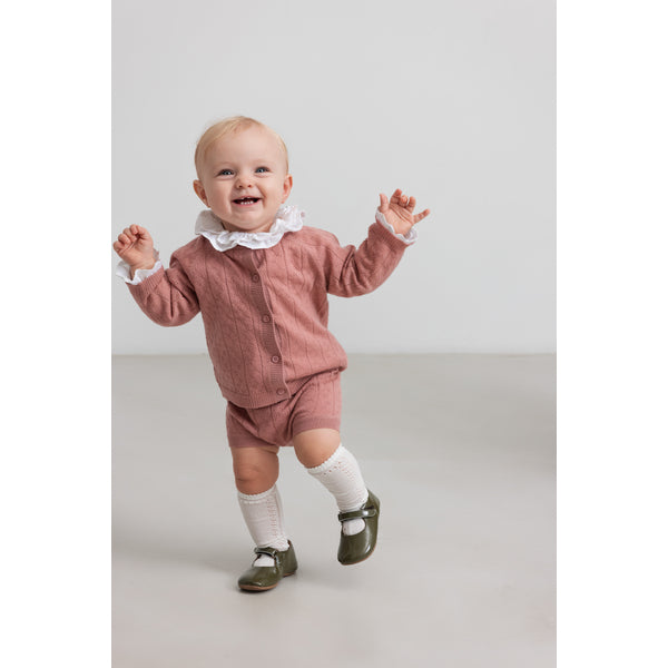 Baby Knee Socks - Cream Pointelle - Cotton - Marmar Copenhagen