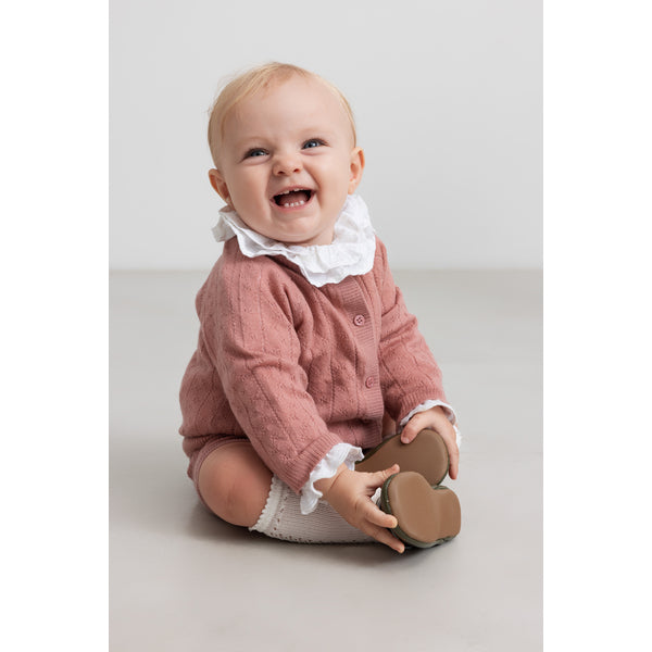 Baby Knee Socks - Cream Pointelle - Cotton - Marmar Copenhagen