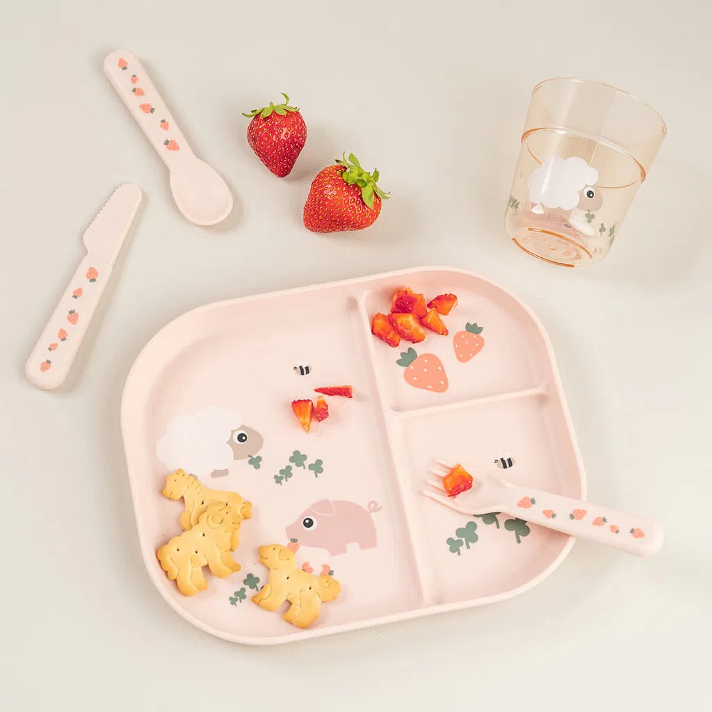 Bestekset - Foodie cutlery set - Tiny farm - Powder - Done by Deer