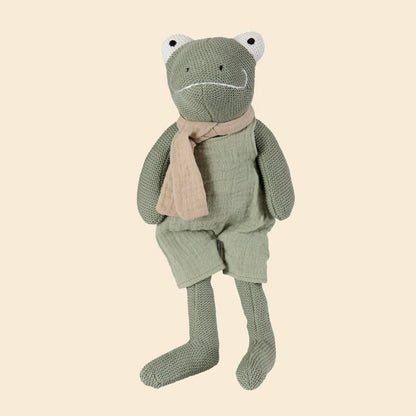 Jeremy de kikker - Katoenen knuffel met rammelaar - Egmont Toys