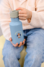 RVS Drinkfles met rietje – 500 ml – Pattern Party Blue/Green – LÄSSIG