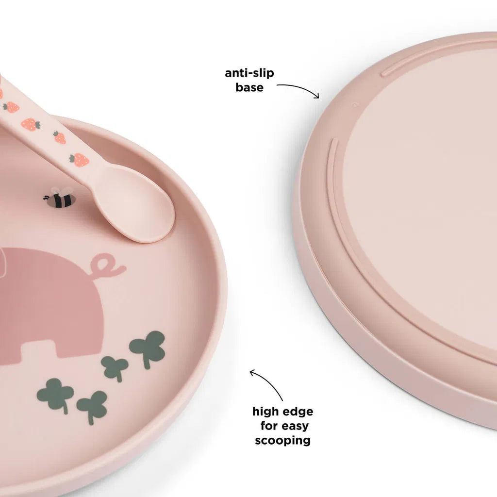 Anti slip bordje - Foodie plate - Tiny farm - Powder - Done by Deer