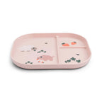 Compartment plate - Foodie compartment plate - Tiny farm - Powder - Done by Deer
