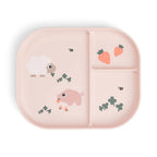 Compartment plate - Foodie compartment plate - Tiny farm - Powder - Done by Deer