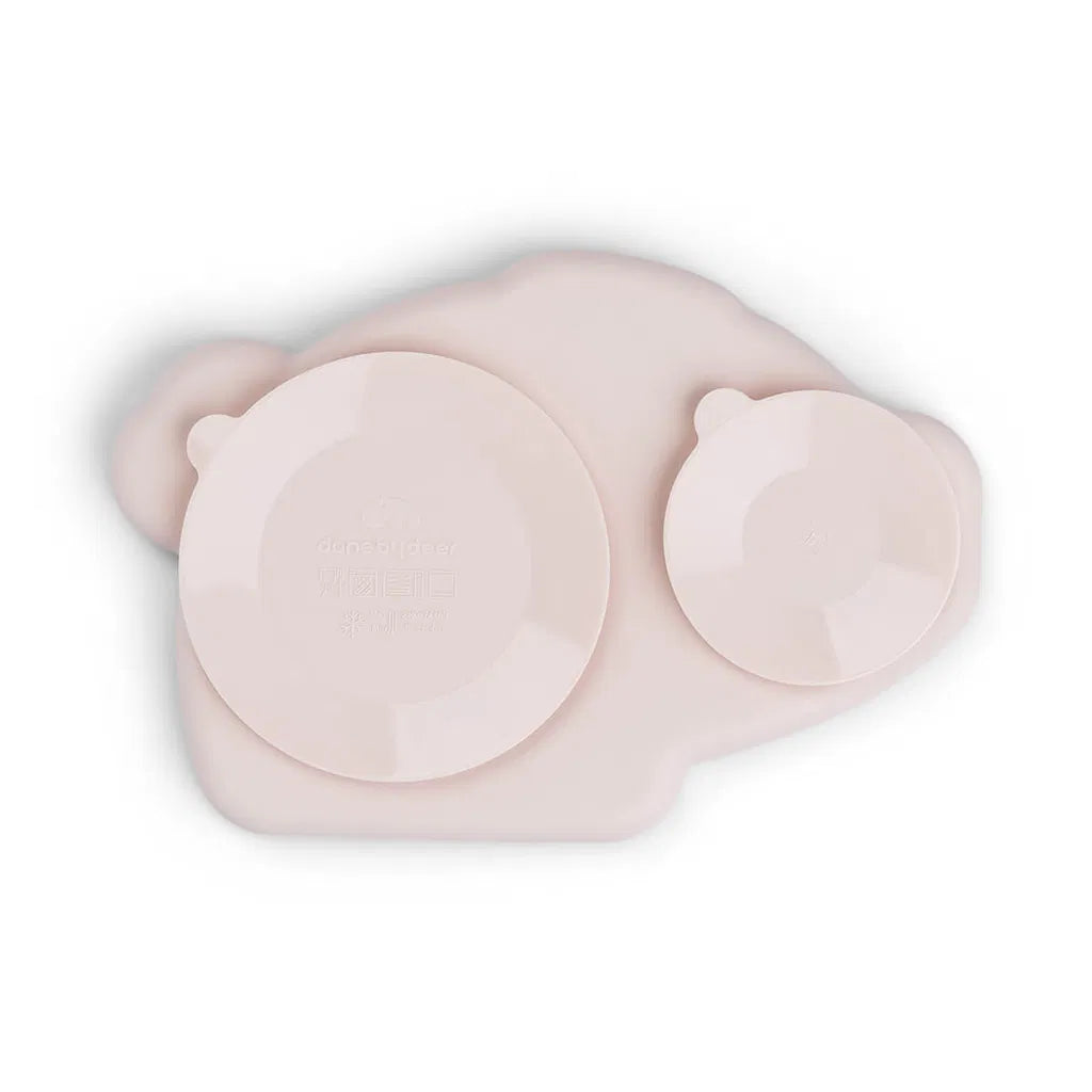 Silicone Stick&Stay Plate - Suction Cup Plate Pigee - Powder - Done by Deer