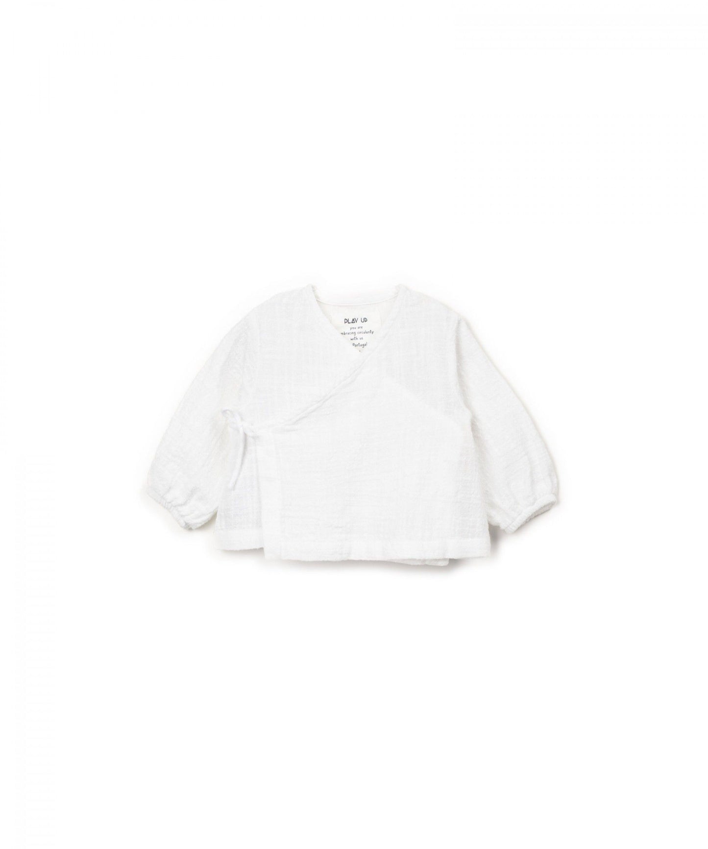 Wikkelblouse mousseline - Wit - 100% biologisch katoen - Play Up