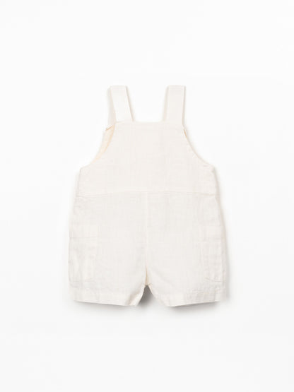 Linnen jumpsuit met verstelbare bandjes - 100% linnen - Play Up