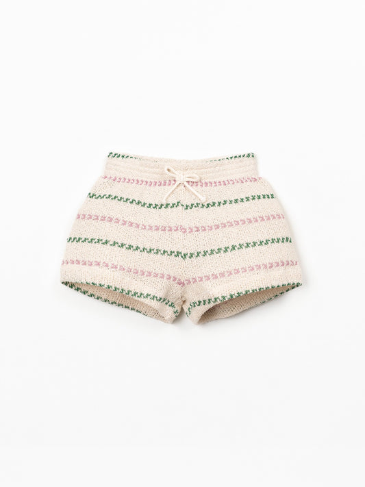 Short met streepjes - Gerecycled katoen - Playup - voorkant