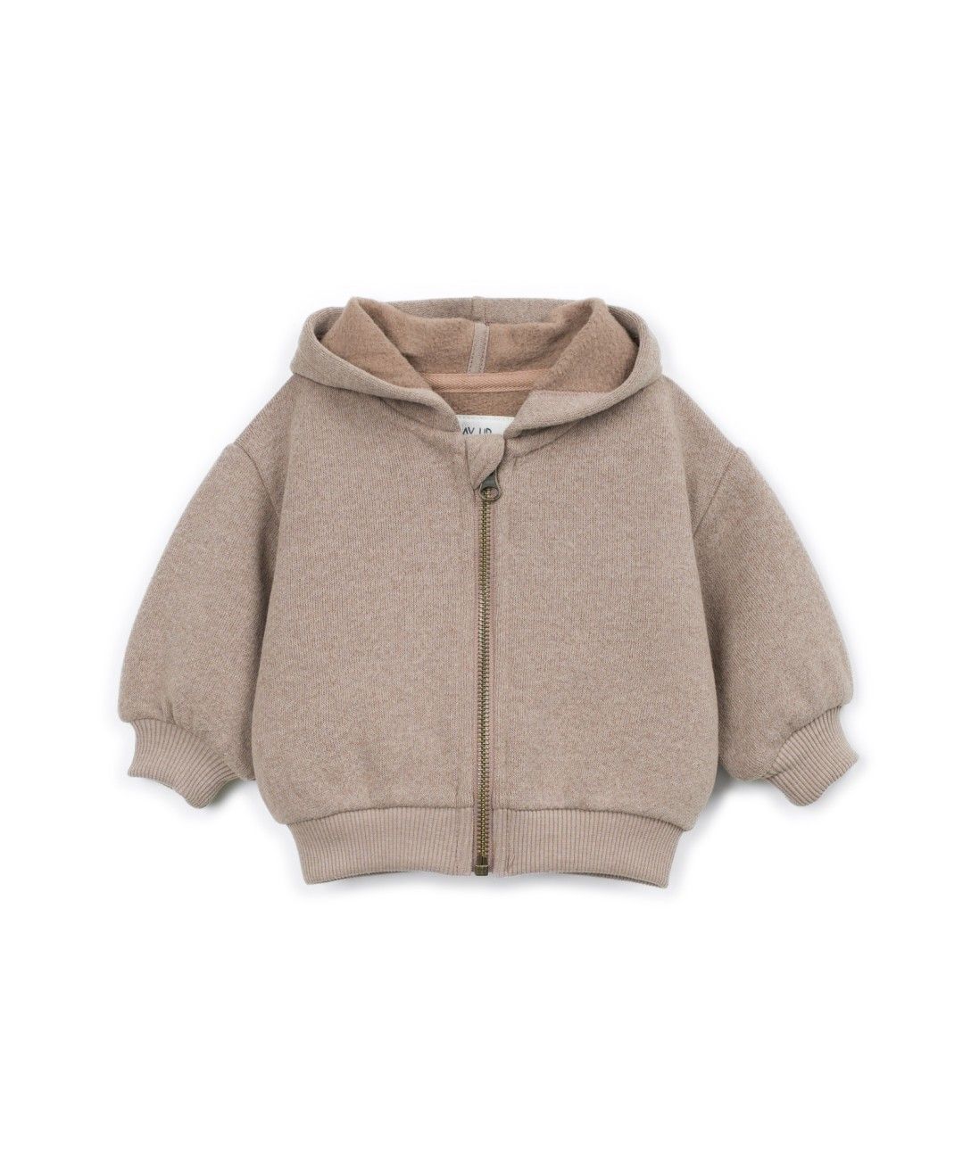 Fleece-Weste mit Kapuze - Baumwollmix - Drawing/Braun - Play Up