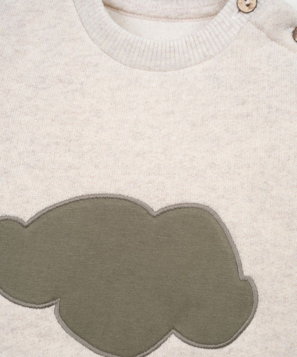 Fleece jumpsuit with cloud print - Baggy fit - Cotton blend - Sketches - Play Up