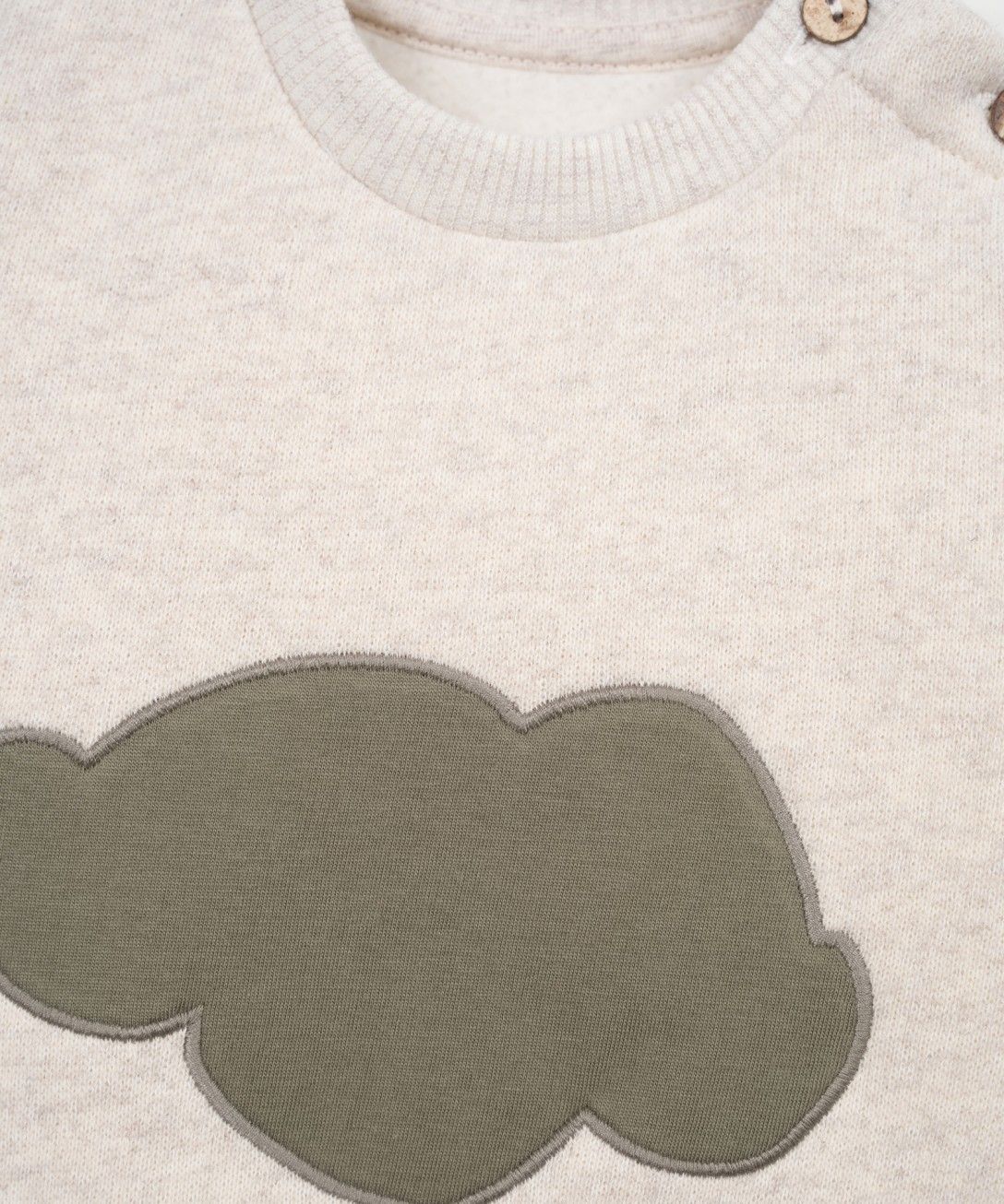 Fleece jumpsuit with cloud print - Baggy fit - Cotton blend - Sketches - Play Up