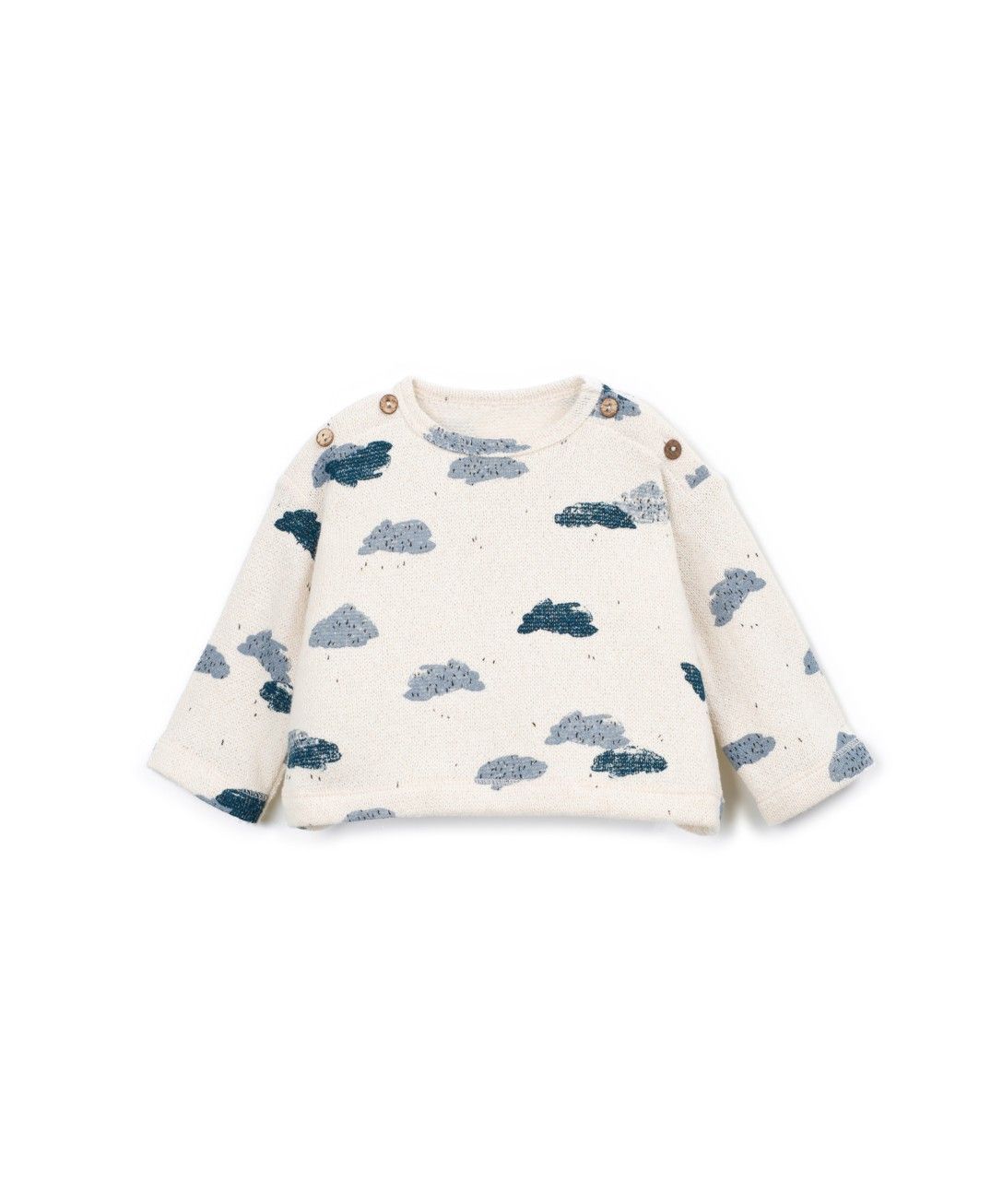 Baby-Pullover mit Wolkenprint - Baumwollmischung - Wolken-Detail - Play Up
