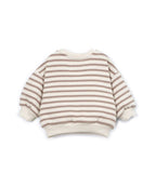 Striped Jersey Sweater - Drawing/Brown - Katoen & gerecycled katoen - Play Up