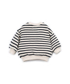 Striped Jersey Sweater - Cocoon/Zwart - Katoen & gerecycled katoen - Play Up