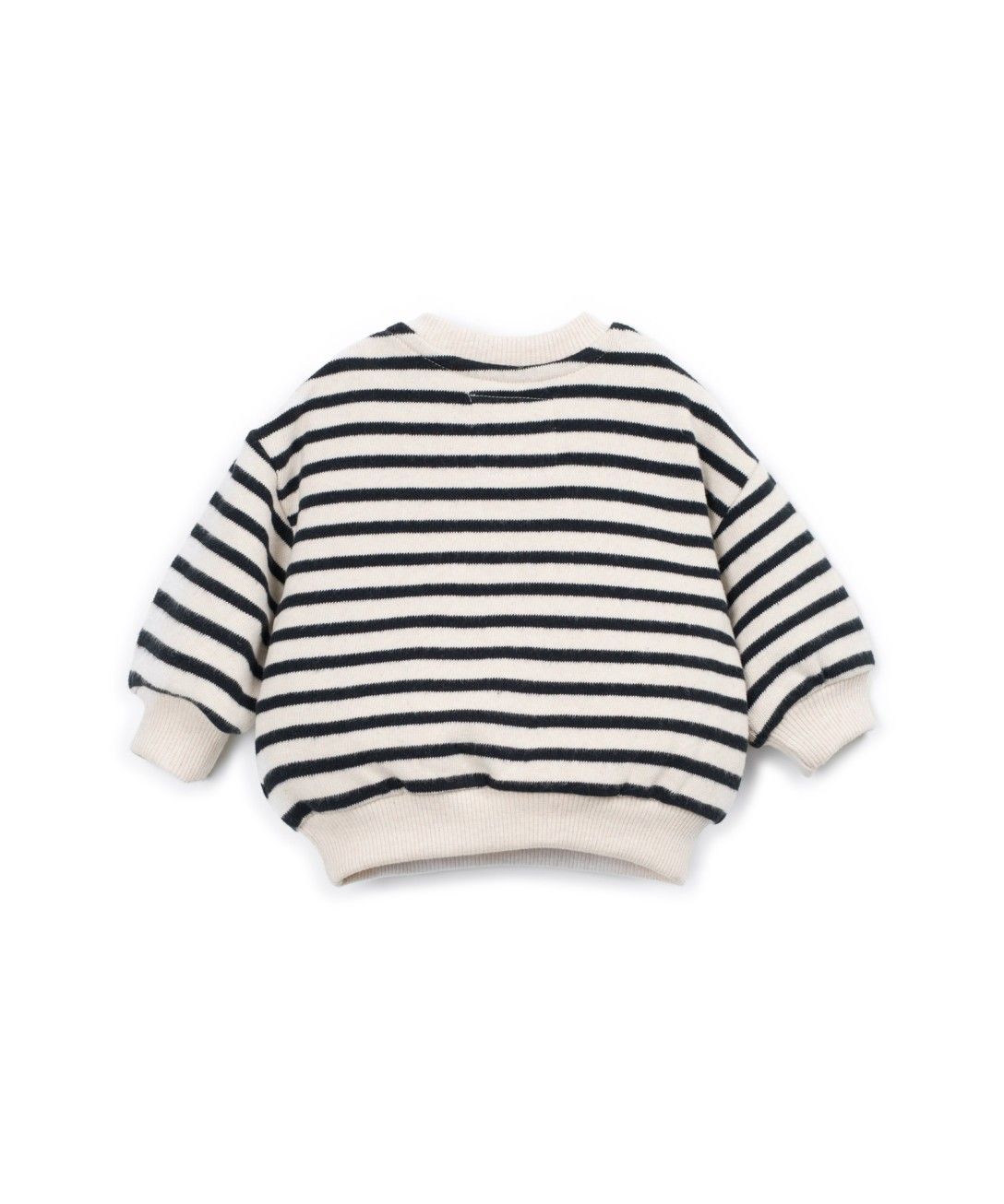 Striped Jersey Sweater - Cocoon/Zwart - Katoen & gerecycled katoen - Play Up