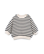 Striped Jersey Sweater - Cocoon/Zwart - Katoen & gerecycled katoen - Play Up