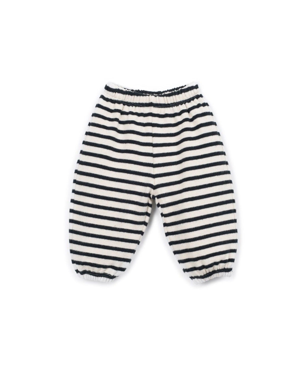 Gestreepte broek - Cocoon/zwart - Katoen & gerecycled katoen - Play Up