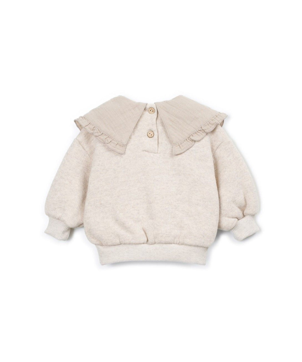 Fleece sweater met kraag – Katoen & gerecyclede materialen – Play Up